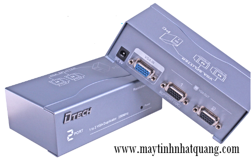 Bộ chia VGA 1 ra 2  Dtech DT-7252, băng thông 250Mhz